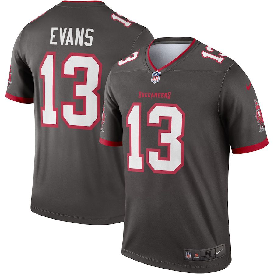 Men Tampa Bay Buccaneers #13 Mike Evans Nike Pewter Alternate Legend NFL Jersey->tampa bay buccaneers->NFL Jersey